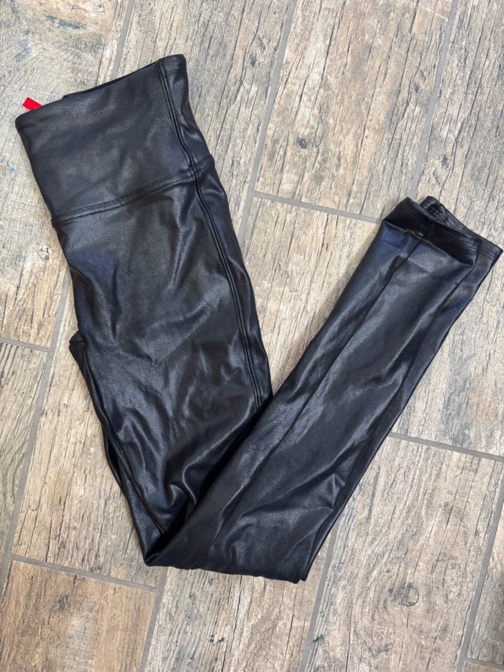 SPANX Black Faux Leather Leggings